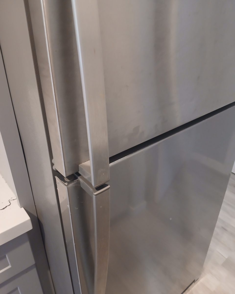 Refrigerator exterior — before cleaning