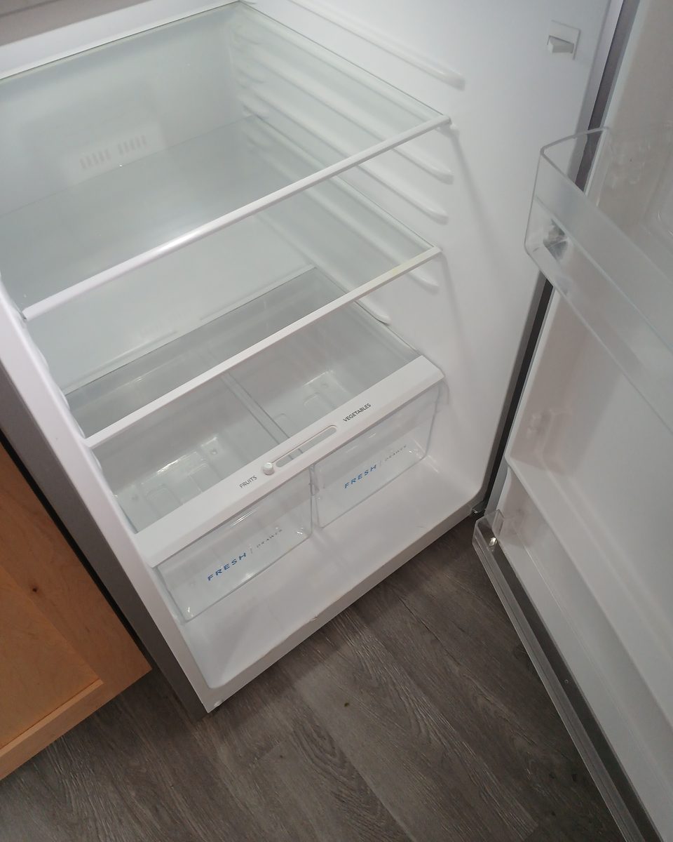 Refrigerator interior — after cleaning
