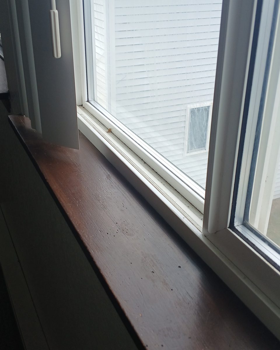 Window frame — before cleaning