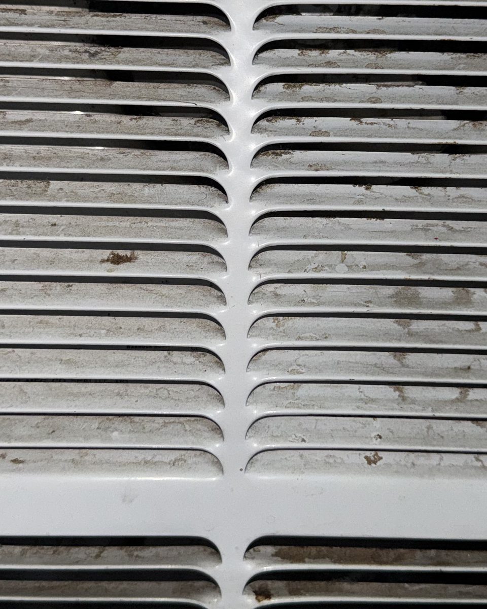 Wall vent — before cleaning